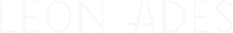 leon ades logo, his name in another font